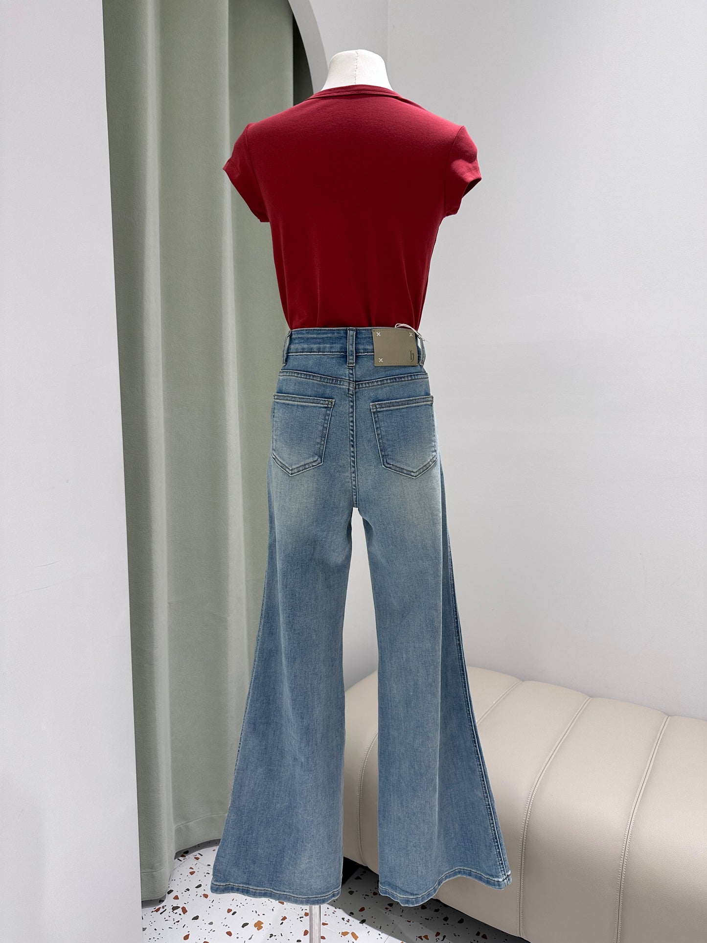 1221|高腰显瘦喇叭裤