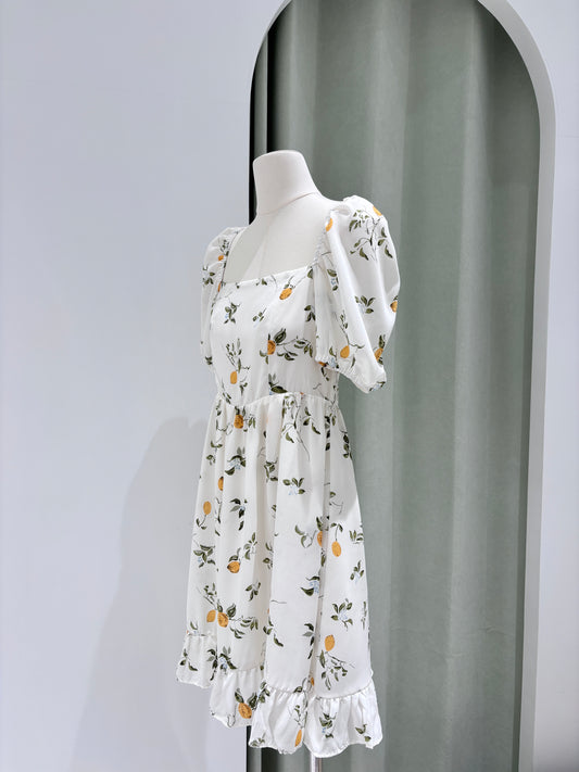 1074|泡泡袖连身裙