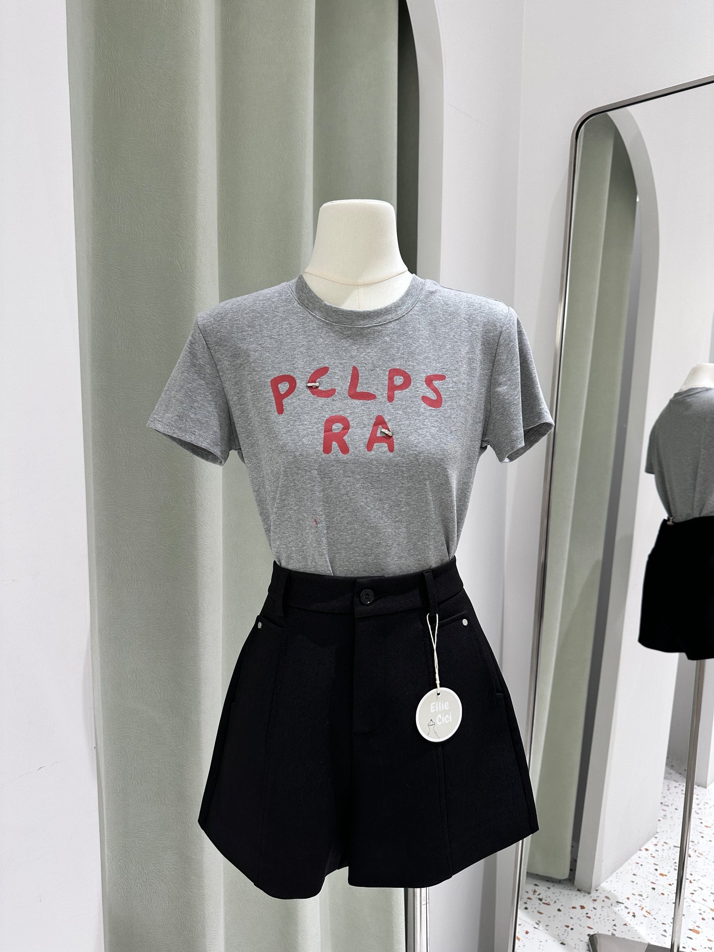 1431｜正肩圆领短袖