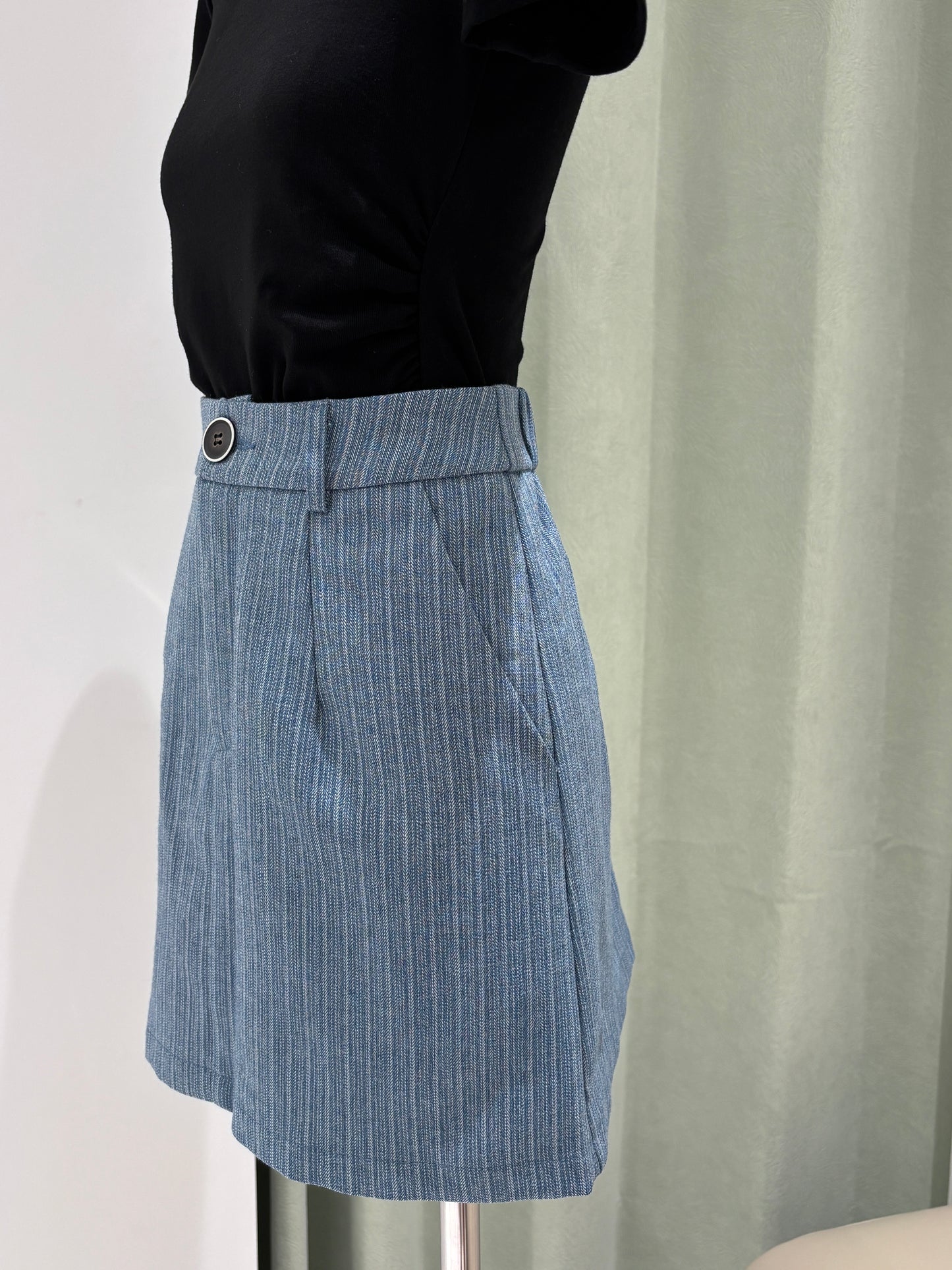 1084｜条纹牛仔裙