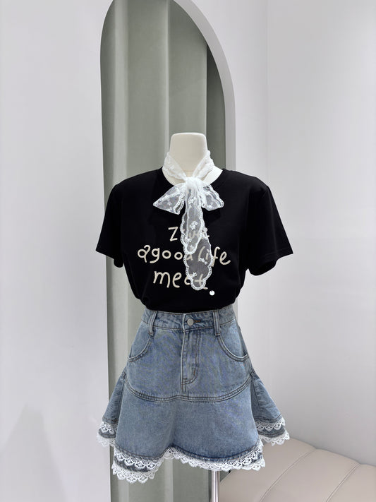 1259｜绑带蕾丝上衣