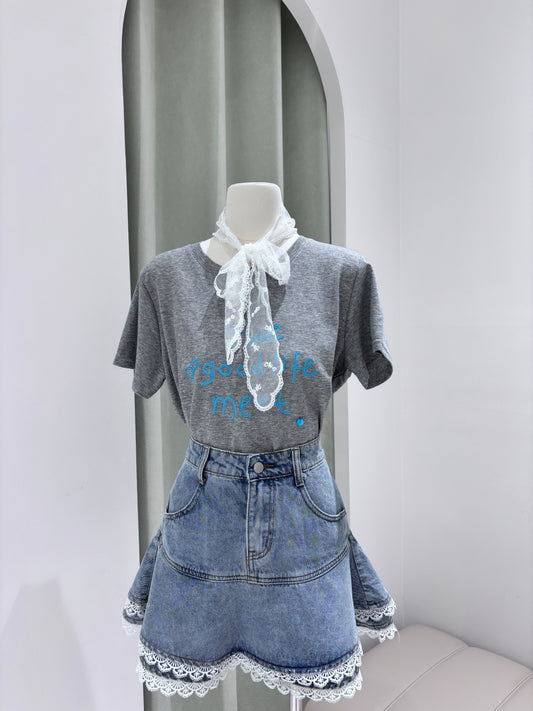 1259｜绑带蕾丝上衣