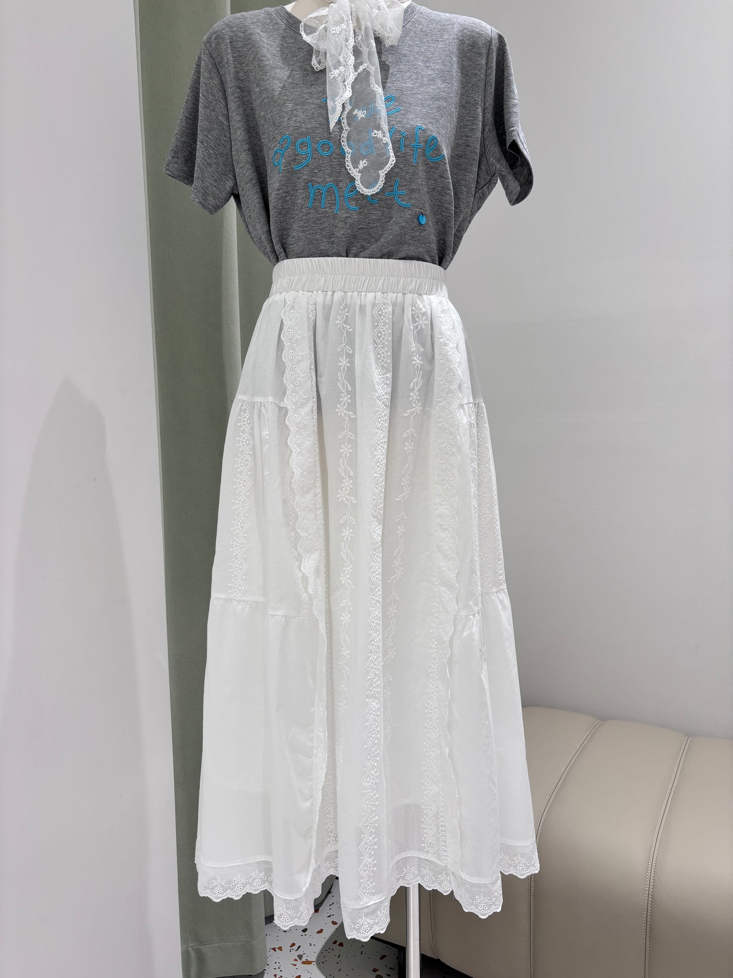 1309｜芭蕾风蕾丝裙