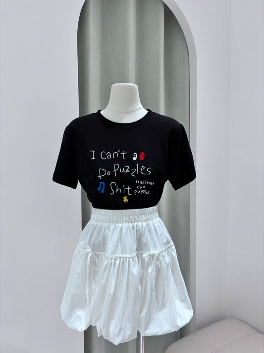 1258｜浮绣字体上衣