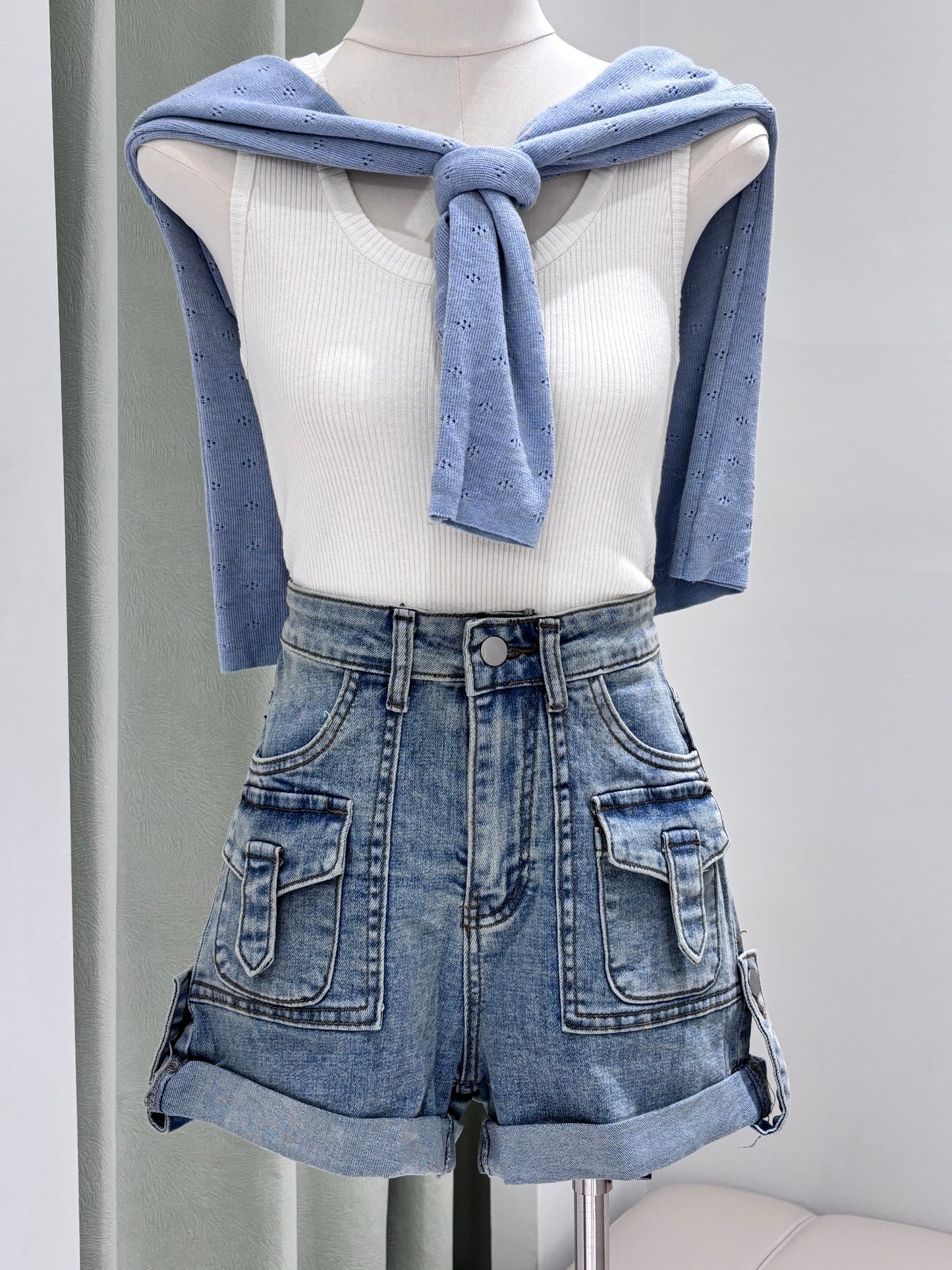 1331｜牛仔工装短裤