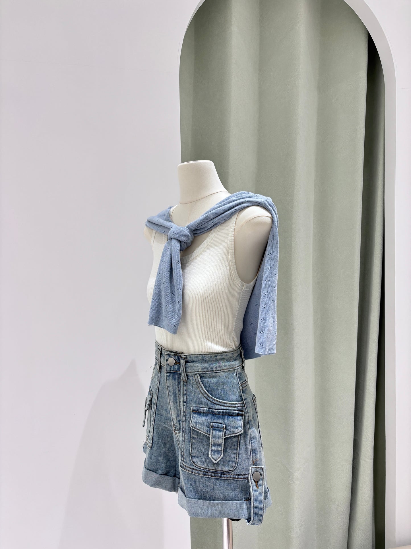 1331｜牛仔工装短裤